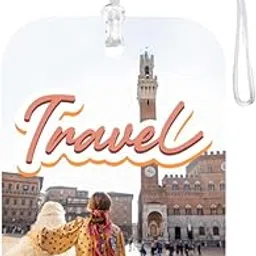 tashis pet junction TPJ Handmade Resin Customized Luggage ID Tag with Pet Name Dog Cat Photo, Cute Personalized Travel Bag Identifier Label, Travel Accessories Ideal for Gifting - Backstreet Journey Urban Voyager-picture-22