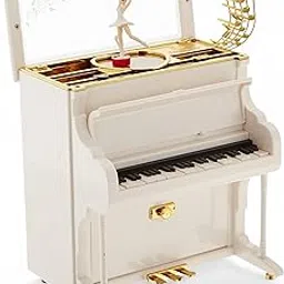 Sajawa Classical Mini Piano Musical Jewelry Box Toy for Home Decor-Birthday-Anniversary-Gifting-Doll House Accessories-Desk Decor -Mini Upright Piano with Doll/Dancing Ballerina (H:16|W:15|L:10 CM)-picture-26