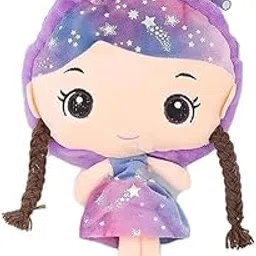 Plush Doll, Pink Dress, 30 cm,Little Girls Purse Bag Toddler Crossbody Bag/Soft Plush Material Baby Backpack for Kids Girls Soft Plush Material Zipper Soft Shoulder Bag,Doll Bag (Pack of 1)-image-52
