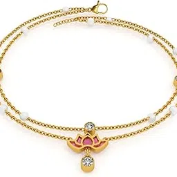 palmonas Water Lily Anklet for Womens - Waterproof & Anti-Tarnish, Gift for Girls & Women-picture-48