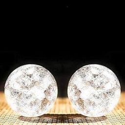 generic House of Astro Ice Cracked Crystal Glass Fountain Ball, Clear (Pack of 2) (5 cm) (Crystal, Clear)-picture-34