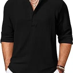 hemilique Mens Regular Fit Solid Cotton Blend Straight Kurta-picture-50