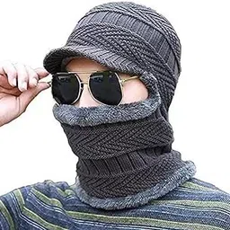 youth robe - premium brand Winter Knit Beanie Hat with Neck Warmer Scarf Set, Fleece Lined-picture-14