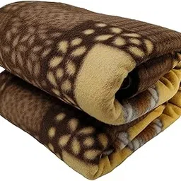 Winter Soft Double Bed Warm Woollen Blend Fleece Blanket Cover | Quilt Cover | Razai Cover with Zipper, Size- 90 x 100 in (Brown, Double Bed)-image-98