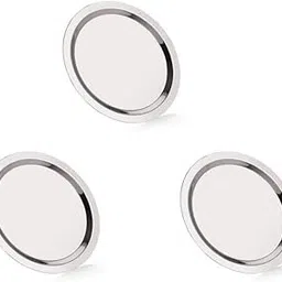 Neelam Stainless Steel 9, 22 Gauge, Tope Cover/Ciba/Lid/Cheeba/Dhakan, 15.4 cm, Set of 3, Multipurpose, Round Steel Lid, Silver-picture-61