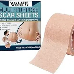 VALUEVIBES Skin Concealing Tape – Waterproof Breathable Skin Tone Silicone Tape | Scar Away Cover Tape for Face & Body-picture-47