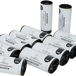 TRIBHU Eco-Friendly Garbage Bags 36 x 48 Inches (JUMBO), Pack of 12, 120 Pcs, for Dry & Wet Waste, Disposable Dustbin Bag, Trash Bag, Biodegradable Garbage Bag, Bags Per Roll, Dustbin covers, Black-picture-21