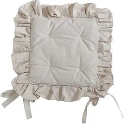 FABLOFT Ruffle Chair Cushion Seat Mat Ruffled Chair Pad for Patio Wedding Decoration-image-3