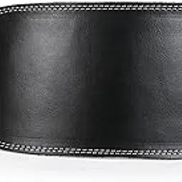 Weight Lifting Belt| Offers Support to Spine while Doing Workouts| Artificial Leather Belt for Gym Excercise (4.5 Inches) (Medium(45"))-picture-17