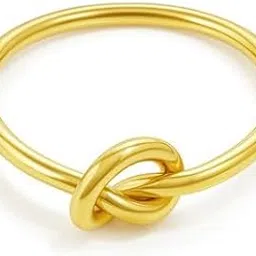 Love Knot Ring for Women with 18K Gold Plated Promise Ring Stylish Anniversary Statement Band with Waterproof & Anti-Tarnish Minimalist Jewelry Meaningful Gift for Her-image-6