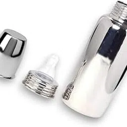 Pure Stainless Steel Feeding Bottle with (240 ml) and Spout Sipper New Born Baby/Toddlers/Infants for Drinks//Milk/Water-picture-33