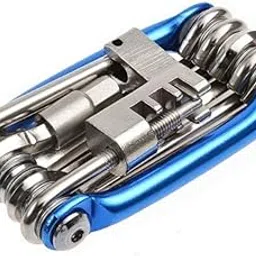 Carbon Steel 11 In 1 Cycle Tool Kit Multi Purpose Mountain Bike Bicycle Repair Tool Kit Allen Key Spoke Wrench (Blue)-image-56