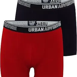 urban adventure Anti Bacterial Premium Cotton Spandex Trunks Underwear for Men with No Marks Waistband - Moisture Wicking and StayFresh Treatment (Pack of 2)-picture-56