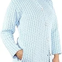 creative panther Women's Textured Knit Cardigan, Light Blue Pattern, High Neck, Button Front Closure, Long Sleeve-picture-55