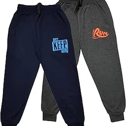 Kids Regular fit Track Pants, Joggers for Kids, Cotton Pajama and Lowers for Boys and Girls (Pack of 2)-image-83