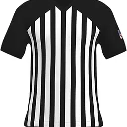 GCA Pro Men’s NCAA Basketball Referee Shirt w/USA Flag Collegiate Official's Short Sleeve College NFHS Stripes-picture-29