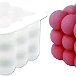 KROKIO - Big Bubble Silicon Candle Moulds for Candle Making Bubbles Cube Mold, Wax Candle Overlapping Balls Sphere Mold-picture-30