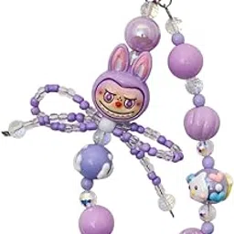 Loopsie Cute Phone Charm Strap | Beaded Phone Chain for Girls & Women | Colorful Wrist Strap Keychain for Mobile, Bags & Accessories | Trendy Gift Item-picture-17