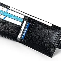 fatmug Men's Wallet - Stylish Bold Money Purse & Organizer - Multipockets - Vegan Leather - Black-picture-38