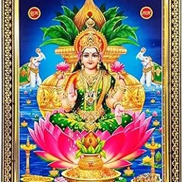 Laxmi Ji Green Saree Religious Photo Frame for Puja Room Temple Worship/Wall Hanging/Gift/Home Decor (10 x 12.5 Inch),.-picture-45