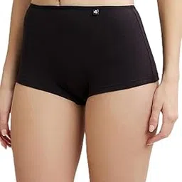 courtit's Women’s High Coverage Cotton Stretch Boy Shorts | Super Combed Cotton Elastane Mid Waist Underwear with Concealed Waistband & Stay Fresh-picture-14