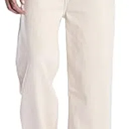 comforts Cotton Relaxed Fit Denim Jeans, Beige, Classic Straight Leg Style, Casual Wear, Relaxed Wide Leg Design image 1