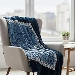 SAMBH SADASHIV All Season Multipurpose Single Bed Polar Fleece Blanket/Summer AC Blanket (Blue)-image-3