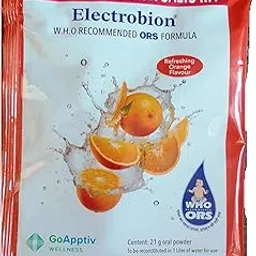Electrobion Oral Rehydration Salts, Orange Flavour, 21g Sachets, Pack of 12-picture-24