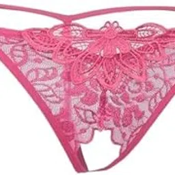 ujeavette 5xSexy Sheer Lace Crotchless Panties G String T Back Thong Watermelon Red-picture-18