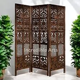 Wooden Room Divider Partition for Living Room | Privacy Screen Separator | Private Offices Space Divider | Partition for Puja/Pooja Room (Design- MIF-6FT-3P)-image-18