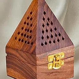 BharatArtStore Wooden Sambrani Dhoop Stand Incense Holder: Perfect Pooja Room Stand Decoration Item, Dhup Dani & Doopam Holder, Essential Puja Item for Home Mandir and Pooja Thali 3"-picture-18