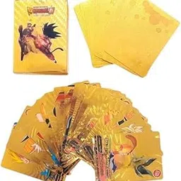 Trading Card Game Set, Holographic Golden Cards with V Max GX Special Edition, High HP Cards for Kids (Dragon*Ball 55Pc Golden)-picture-23