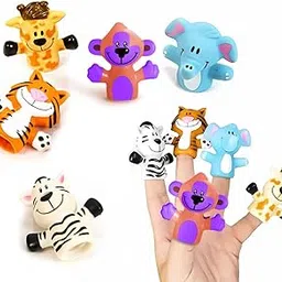 Wembley 5 Pcs Jungle Animal Finger Puppet Toy for Kids Mini Rubber Figures Toy Boys Girls Party Favors, Shows Playtime, Schools, Return Gifts, Role Play Toys-image-53