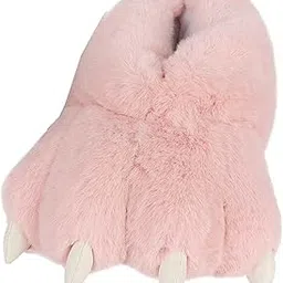bnf 2 Pieces Bear Paw Slippers Soft Women Animal Paws Plush Slippers for Bedroom Pink-Clothing, Shoes & Accessories - Womens Shoes - Slippers-picture-56