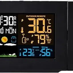MYADDICTION Wireless Thermometer Weather Station Indoor/Outdoor Sensor Calendar Forecast-image-22