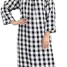 gutthi Women Cotton Floor Length Nighty(WL-Black 915)-picture-11