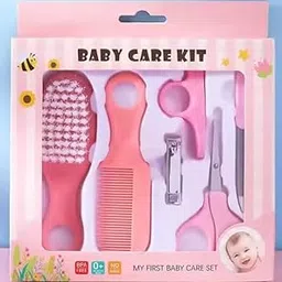 Baby Grooming Baby Healthcare Kit Newborn Baby Care | Accessories Baby Health Care Set| Baby Nail Clipper |Scissors Hair Comb| Hair Brush |Nose Cleaner | Safety for Toddler| Infant Nursing Grooming (6pc Grooming Set - Pink)-image-91