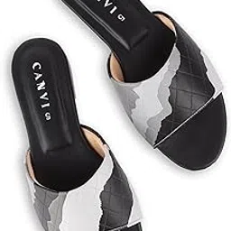 CANVI Stylish | Fancy | Comfortable Women Slides Casual Open Toe Slippers Slip On Sandals for Indoor Outdoor Platform Cool Cat Comfort Home Beach Non Slip Sandal-image-68