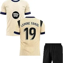 Soccer Official New Latest Barce Lamine Yamal 19 Home Away Third Club Kit Football Jersey with Shorts for (Kids,Men & Boys)-picture-38