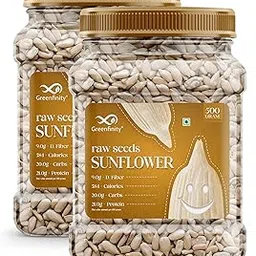Greenfinity Raw Sunflower Seeds 1kg (500g x 2) | 100% Natural, High Protein, Fiber & Antioxidants | Healthy Snack for Weight Management & Immunity | Vegan, Non-GMO, No Preservatives-picture-11