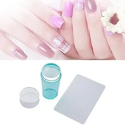 LOSA Nail Art Stamper Head with Scraper Soft Head Silicone Manicure DIY Blue-picture-33