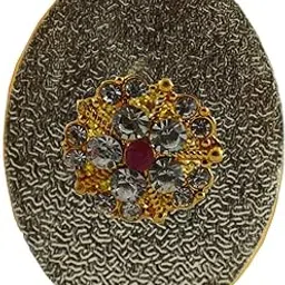 vidhya kangan Handmade Fancy Stone stud Work Saree pin Brooch for Women Jewellery Latest Stylish Crystal Unisex Floral Shape Brooch for Women/Girls (sku-bro2574)-picture-27