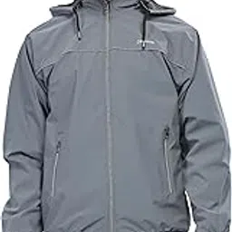 dollar Men's Polyester Solid Windcheater Jacket With Zipper Pockets and Detachable Hood-picture-15
