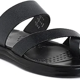 Mens Toe Loop Sandal, Slip On Entry, (Size 40-45), Full Grain Leather, Casual Lounging Sandal, PU Sole, Flat Heel, Hope-image-53