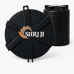 Premium Unbreakable Water Tank Lid | Heavy Duty Plastic Tank Cover with Hinge Type Design | Durable All-Weather Round Tank Cap | Fits 500 To 2000L Water Tanks (Black)-picture-24