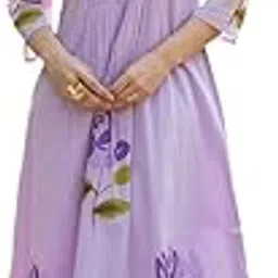 indo era Women's A-Line Pure Cotton Floral Printed Kurta & Pant Set (KS0OW10124)-picture-59