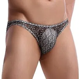 shopora Men'S Briefs Sheer Lace Bulge Pouch Underwear Male Panties M Black | Mens Clothing | Underwear-picture-45