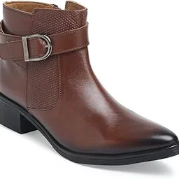 teakwood leathers Genuine Leather Mid Top Classic Boots Shoes for Women-picture-34