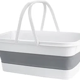 DORLANK Multipurpose Unbreakable Plastic Tub| Foldable Basket with Handle | Plastic Bucket for Daily Use | Water Storage Bucket |-image-21