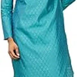 manyavar Men's Viscose Blend Embroidered Kurta Pajama Set (2pcs)-picture-20